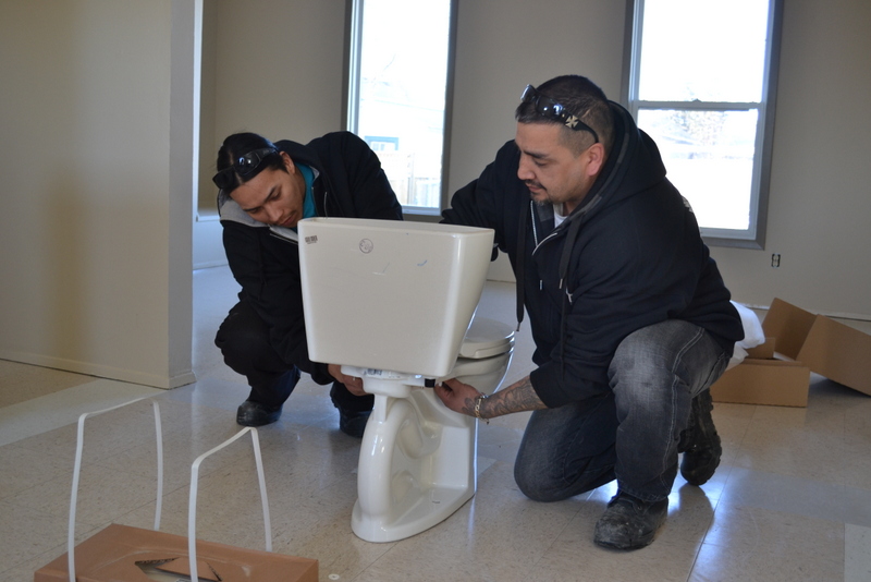 Installing a water efficient toilet