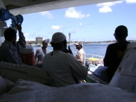 On a boat to Zanzibar